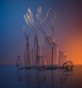 Nature morte sereine en verre