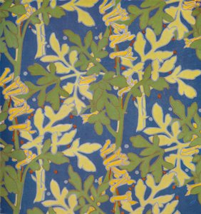 Design pour soie imprimée en bloc - Margery Tomlin