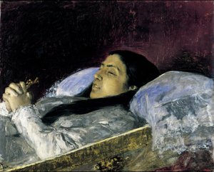 Mlle Del Castillo sur son lit de mort - Marià Fortuny Marsal