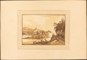 Paysage avec bateaux de pêche - Maria Catharina Prestel after Franz Edmund Weirotter