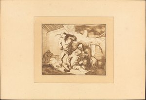 Scène paysanne - Maria Catharina Prestel after Isack van Ostade