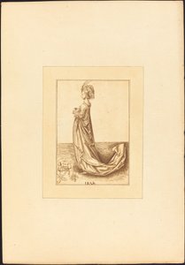 Une dame en longue robe - Maria Catharina Prestel after Martin Schongauer