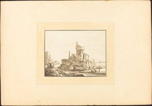 Paysage avec une tour ronde - Maria Catharina Prestel after Thomas Wyck