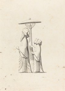 Sculpture à Persépolis, des Voyages de Le Bruyn