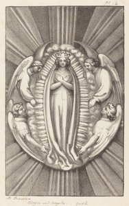 La Vierge et les Anges, une clé de voûte à York - Maria Denman after John Flaxman