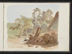 Tas de bois pour une cabane