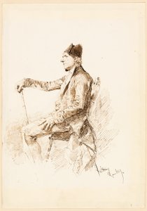 Homme assis de profil - Mariano Fortuny y Marsal