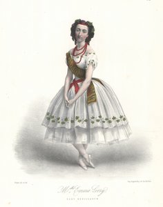 La danseuse de ballet française Emma Livry dans le ballet Herculanum de Félicien David à l