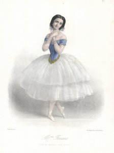 La danseuse de ballet italienne Amalia Ferraris dans le Ballet des Elfes à l