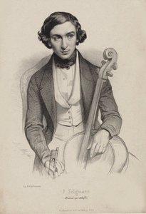Portrait du violoncelliste et compositeur Hippolyte Prosper Seligmann 1817-1882, 1840