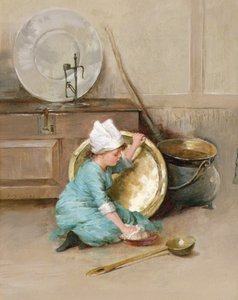 Polissage du laiton, vers 1900 - Marie Elizabeth Seymour Lucas