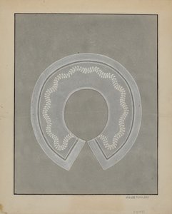 Col en lin brodé, vers 1936