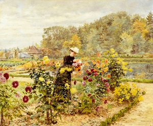 Une femme élégante dans un jardin de roses