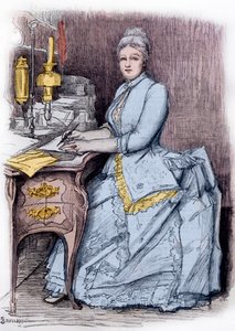 Juliette Lamber (Mme Edmond Adam) (1836-1936), femme de lettres française - gravure par Louise Catherine Breslau (1856-1927) collection privée - Marie Louise Catherine Breslau