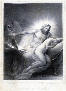 Jupiter et Sémélé. Lithographie de Coupin de Couprie en 1826. - Marie Philippe Coupin de la Couperin