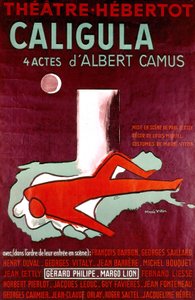 affiche pour la pièce Caligula d