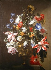 Nature morte de fleurs dans un vase - Mario dei  Fiori