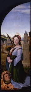 Triptyque : Sainte Barbe et son père Dioscurus