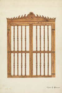 Portes en bois avec grille