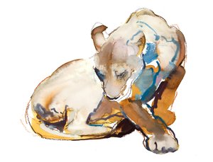 Peinture féline (lionne), 2020