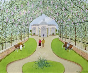 Tonnelle de lilas (huile sur carton)