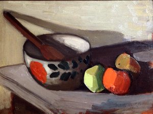 Bol, cuillère et pommes - Mark Gertler