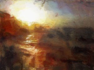 Coucher de soleil à Cromer - Norfolk (mixed media)