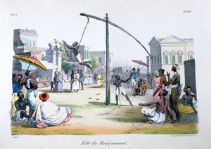 Festival de Mariyamma, ou Mariyammai, divinité hindoue, 1828 - Marlet et Cie