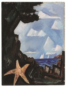 Vue sur la mer--Étoile de mer, Nouvelle-Angleterre