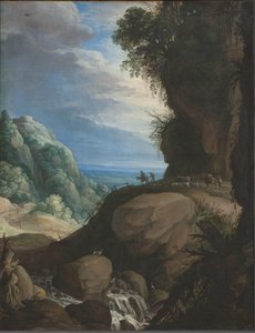 Paysage de montagne italien avec bergers