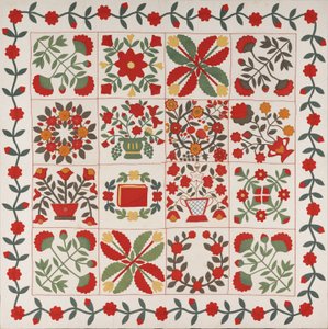 "Album Quilt", Baltimore, Maryland, vers 1861 - Martha E. Keech