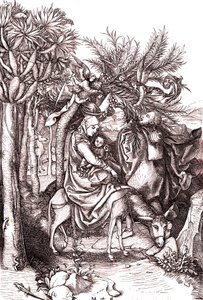 La fuite en Égypte, la Sainte Famille