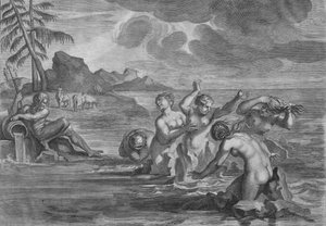Les Cérastes changés en taureaux, et les Propoétides en rochers, vers 1683