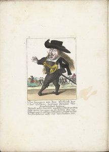 Le nain espagnol Don Guappos, ca. 1710 - Martin Engelbrecht (attributed to)