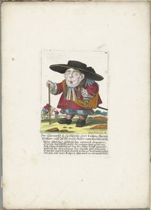 Le nain Crispin Skarnitz, vers 1710 - Martin Engelbrecht (attributed to)