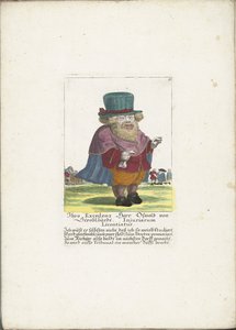 Le nain Oswald de Stroblbardt, ca. 1710 - Martin Engelbrecht (attributed to)