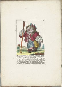 Le nain Ploriander en berger, vers 1710 - Martin Engelbrecht (attributed to)