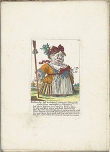 La naine Ruffanella en bergère, ca. 1710 (série: Il Callotto resurcitato ou Nouveau cabinet des nains) - Martin Engelbrecht (attributed to)