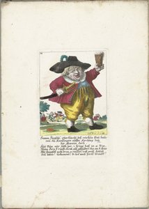Le nain Simon Flenschl, ca. 1710 - Martin Engelbrecht (attributed to)