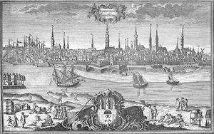 Vue de Hambourg, vers 1710-50