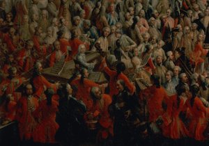 Banquet de cour dans la grande antichambre du palais de la Hofburg, Vienne (détail)