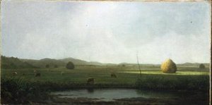 Scène de marais : Bétail près d