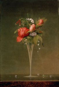 Nature morte avec verre de vin, 1860 - Martin Johnson Heade