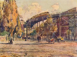 Chemin de fer surélevé, New York, 1916