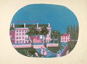 Design de boîte à chapeau Asile des sourds et muets, vers 1939