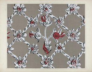 Détail de Mur Peint à la Main, vers 1938 - Martin Partyka