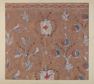 Détail de mur peint à la main, c. 1939