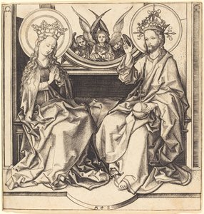 Le Christ bénissant la Vierge - Martin Schongauer
