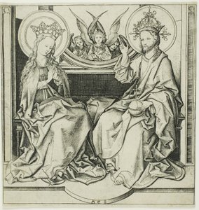 Le Christ bénissant la Vierge - Martin Schongauer