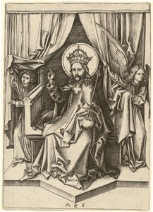 Christ en trône, avec deux anges
